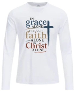 Grace • Faith • Christ Long Sleeve — White